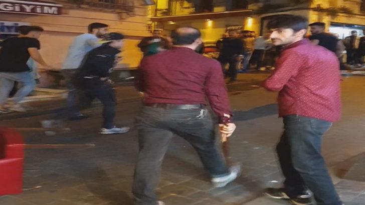 Taksim'de tekme ve sopalı kavga G1