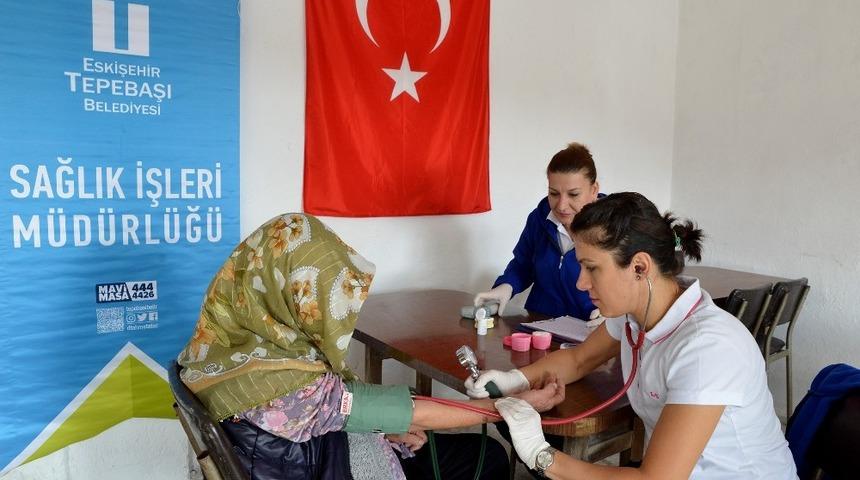 Tepebaşı kırsalında sağlık taraması