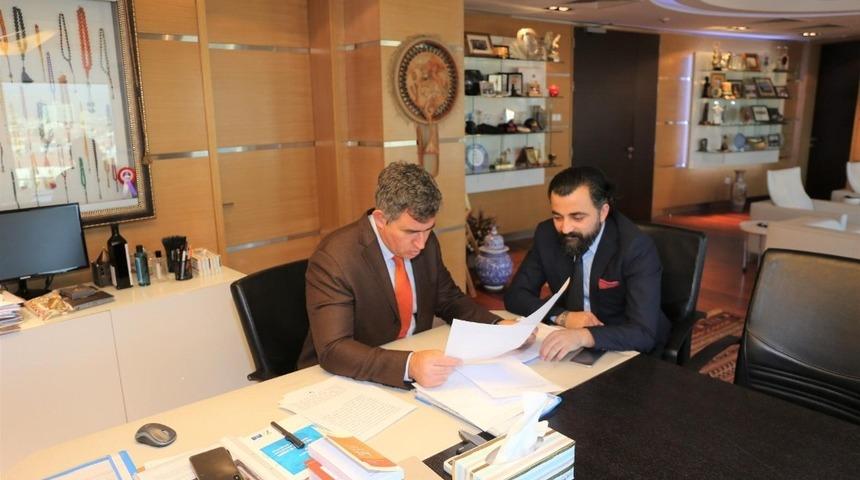 Başkan Akt&uuml;rk&rsquo;ten Feyzioğlu&rsquo;na ziyaret