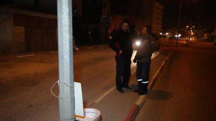 Karabük'te şaşkına çeviren görüntü! Aydınlatma direğinde klozet G3
