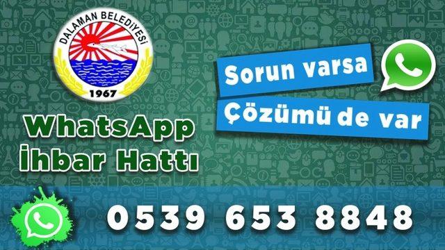 Dalaman Belediyesi Whatsapp ihbar hattını kurdu