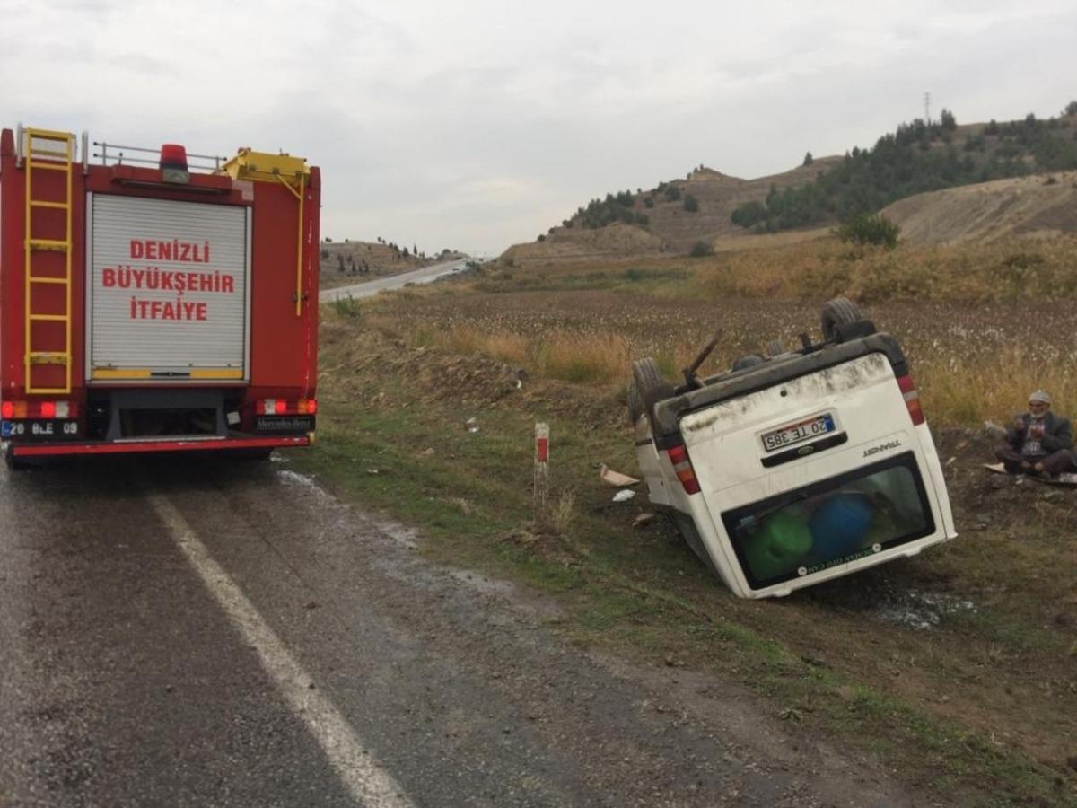 Denizli&rsquo;de trafik kazası: 1 yaralı