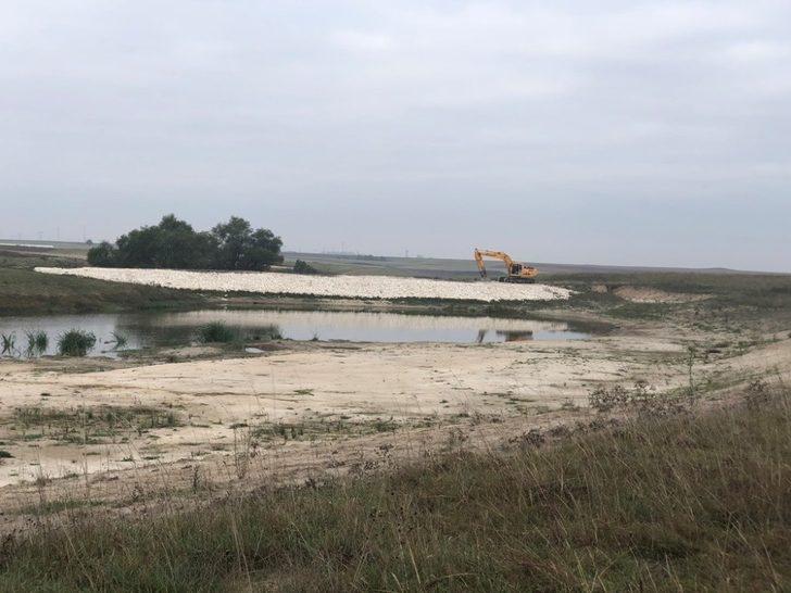 Hayvanlar için göletlere 4 bin 600 ton rip-rap taşı alındı G3