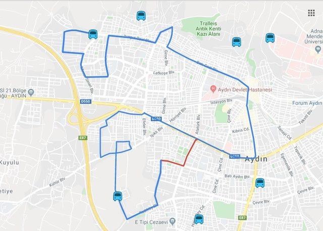 Efeler’de şehiriçi güzergahında düzenleme yapıldı