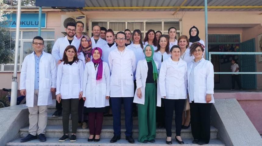 Erzin Ş&uuml;kr&uuml; Paşa Ortaokulu&rsquo;nda "beyaz &ouml;nl&uuml;k" uygulaması başladı