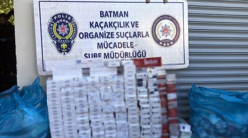 Batman&rsquo;da 4 bin 400 paket ka&ccedil;ak sigara ele ge&ccedil;irildi