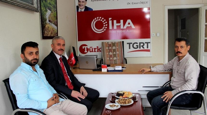 Emniyet M&uuml;d&uuml;r&uuml; İbrahim Erg&uuml;der&rsquo;den İHA&rsquo;ya ziyaret