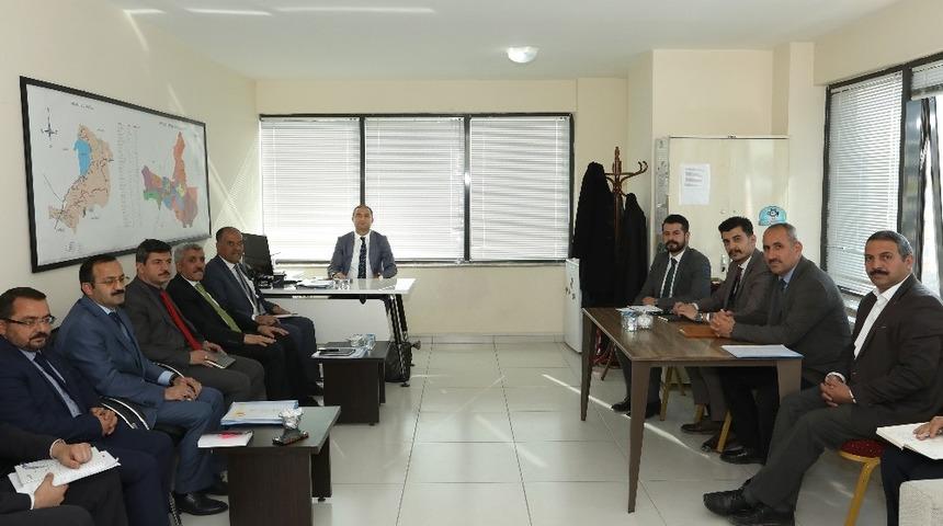 Kaymakam Aslan, birim m&uuml;d&uuml;rleriyle bir araya geldi
