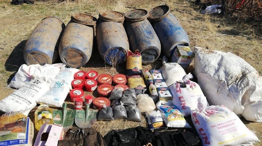 Bitlis&rsquo;te PKK&rsquo;ya ait patlayıcı ve gıda malzemesi ele ge&ccedil;irildi