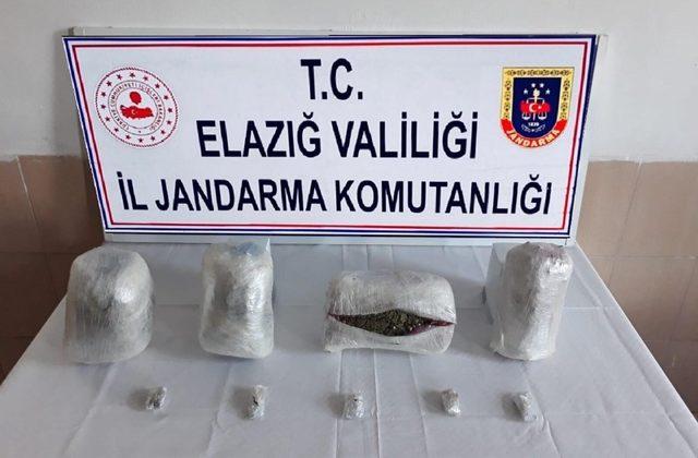 Elazığ’da 5 kilo esrarla yakalanan  2 şüpheli tutuklandı