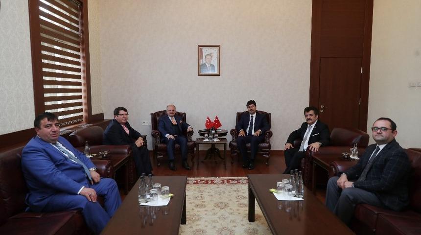 Vali &Ccedil;akacak, Esnaf, Sanatk&acirc;rlar ve Kooperatif&ccedil;ilik Genel M&uuml;d&uuml;r&uuml; Erkan&rsquo;ı kabul etti