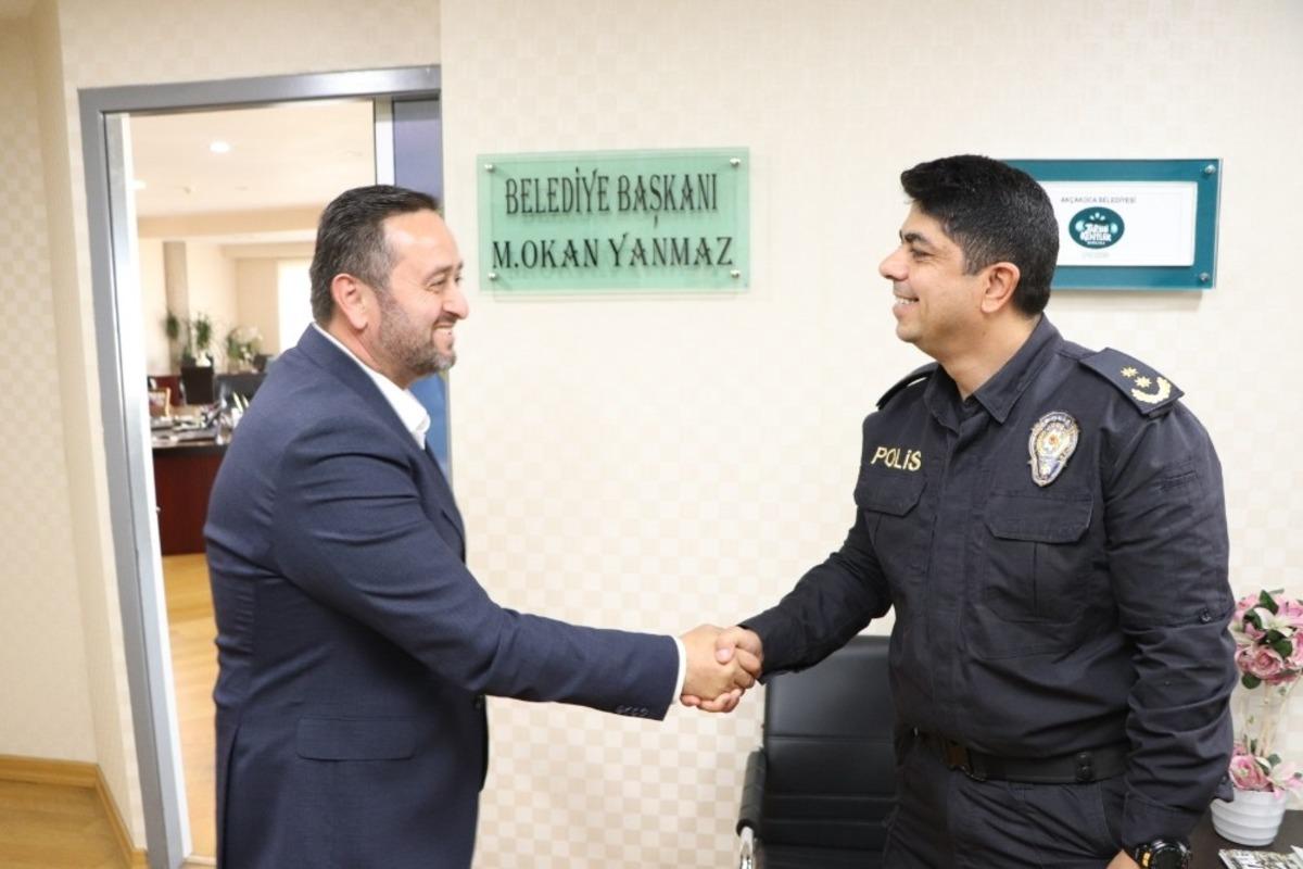 Başkan Yanmaz ve Emniyet M&uuml;d&uuml;r&uuml; &Uuml;nsal buluştu