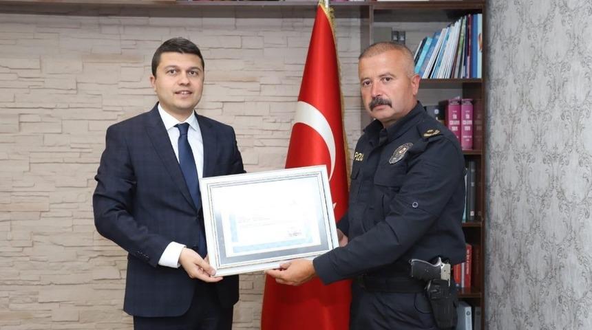 Kaymakam Öztürk’ten Emniyet Müdürü Kapsız’a teşekkür