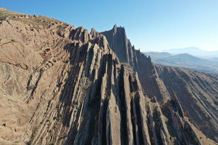 Sivas'ta dağ keçisi sürüsü drone ile görüntülendi G1