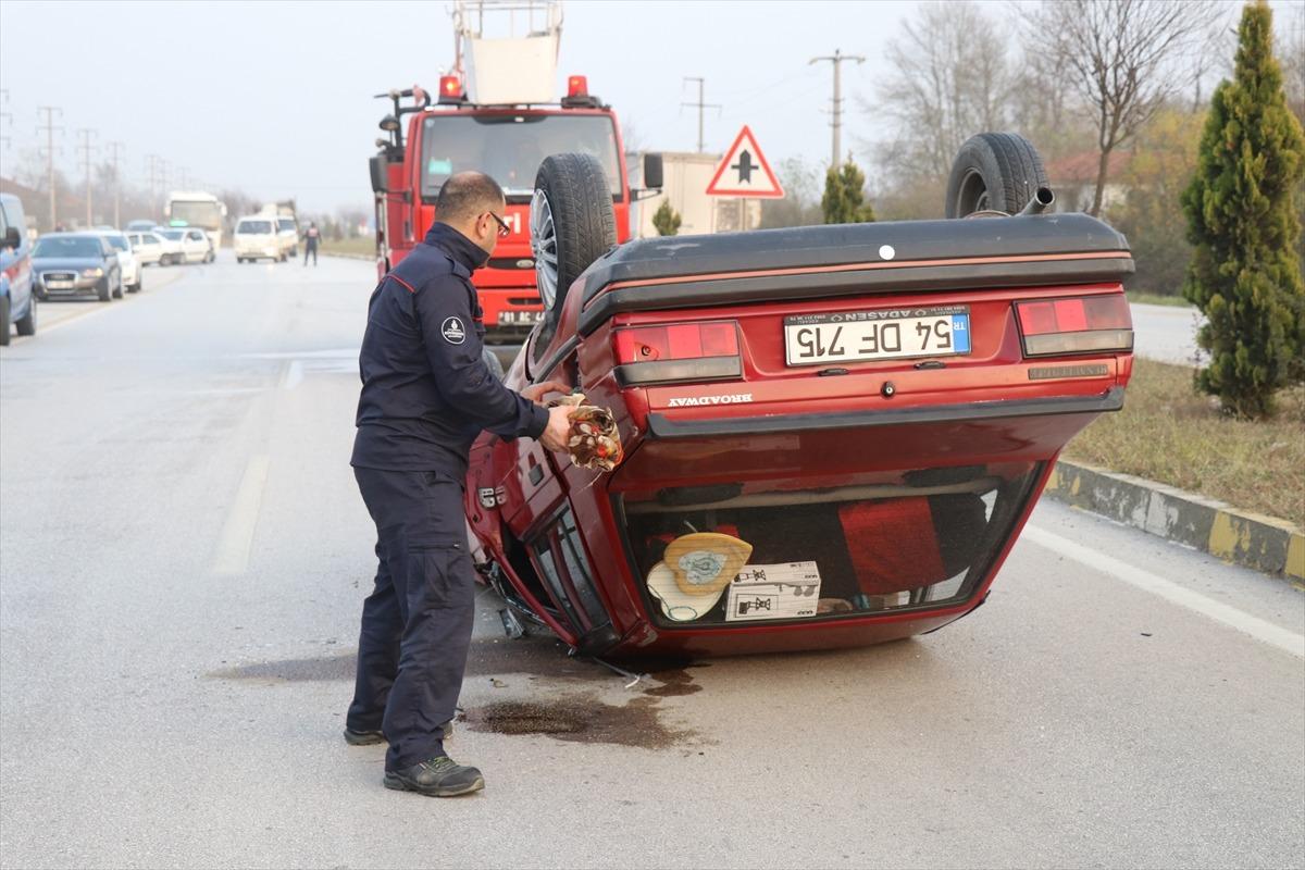 D&uuml;zce'de otomobille tır &ccedil;arpıştı: 1 yaralı