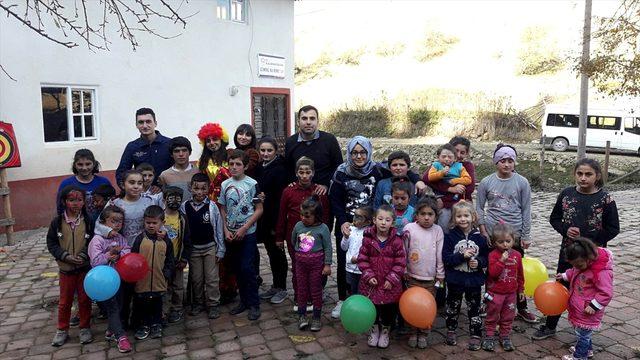 Samsun'da köy çocuklarının 