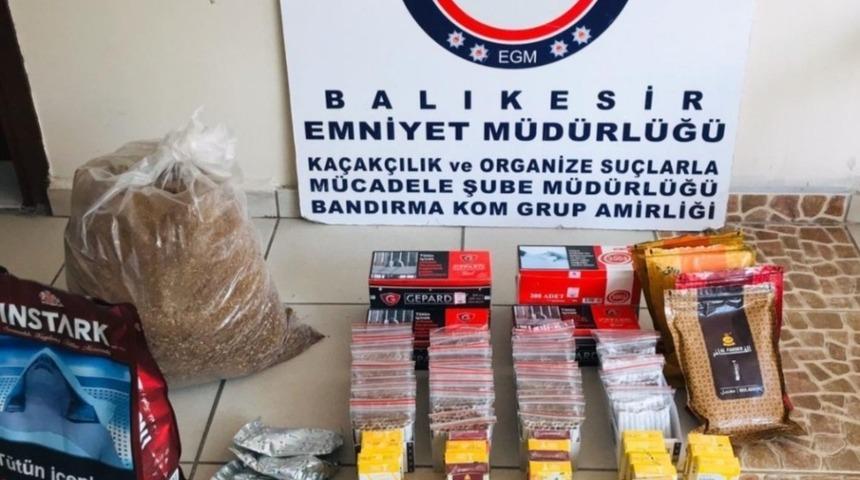 Bandırma’da kaçak tütün operasyonu
