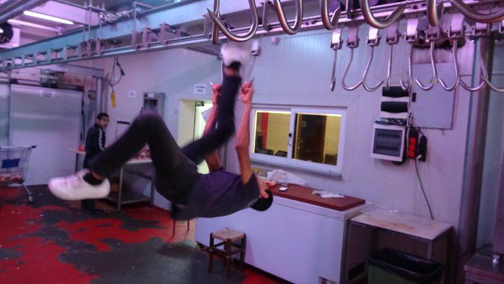 Et takılan kancada yaptığı akrobasi denemesi kötü bitti G1