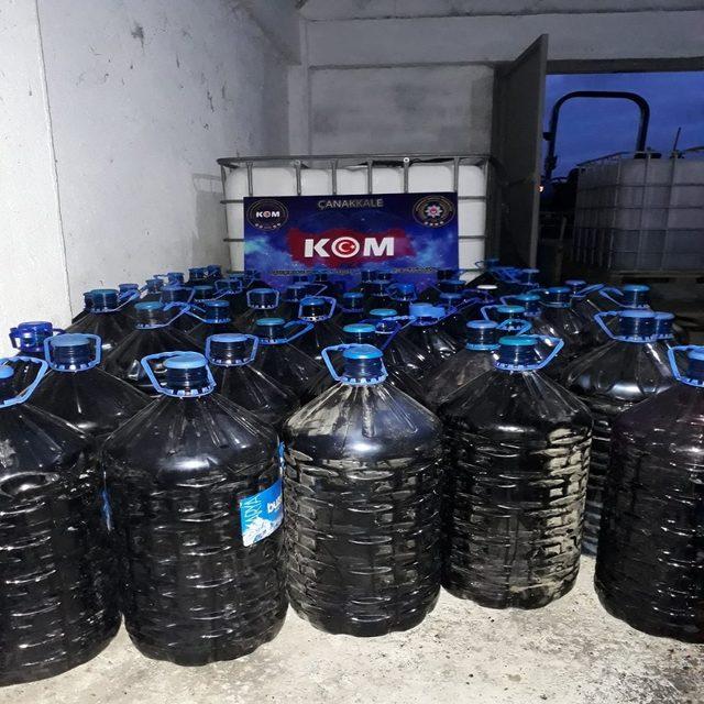Çanakkale’de 4 bin litre kaçak şarap ele geçirildi