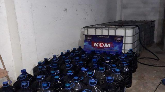 Çanakkale’de 4 bin litre kaçak şarap ele geçirildi