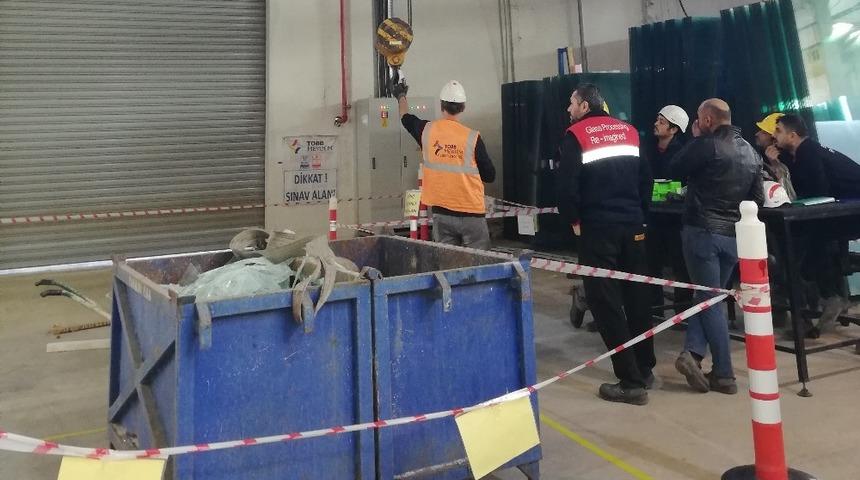 Köprülü vinç operatörü mesleki yeterlilik belgesi sınavları Nazilli’de yapılıyor