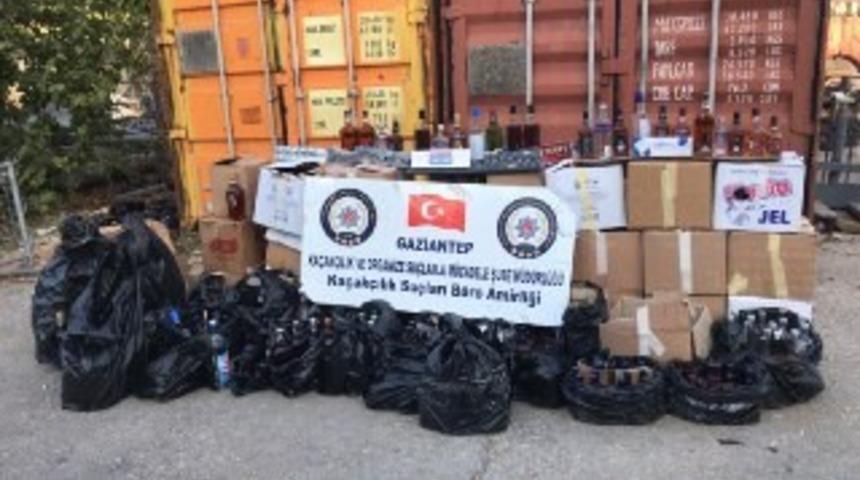 Gaziantep&rsquo;te 765 şişe sahte alkol ele ge&ccedil;irildi