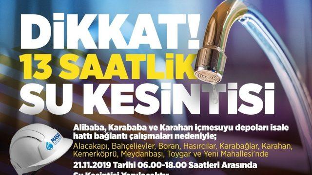 Malatya’da kısmi  su kesintisi uyarısı