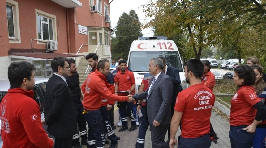 Edirne UMKE ekibi Barış Pınarı Harekatı&rsquo;ndan d&ouml;nd&uuml;