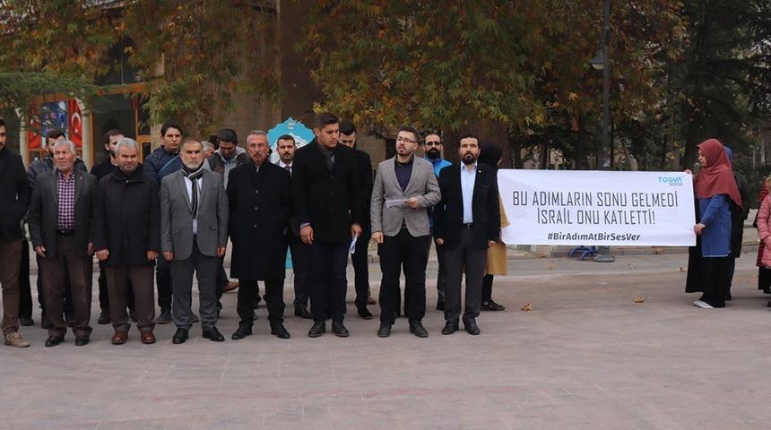 T&Uuml;GVA Karaman İl Temsilciği, İsrail&rsquo;in Filistin&rsquo;e yaptığı saldırıları kınadı