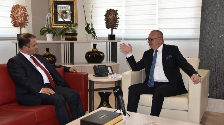 Başkan Erg&uuml;n, Emniyet M&uuml;d&uuml;r&uuml; Uslusoy&rsquo;u ağırladı