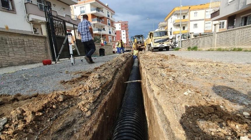 MESKİ’nin yağmursuyu hattı çalışmaları sürüyor