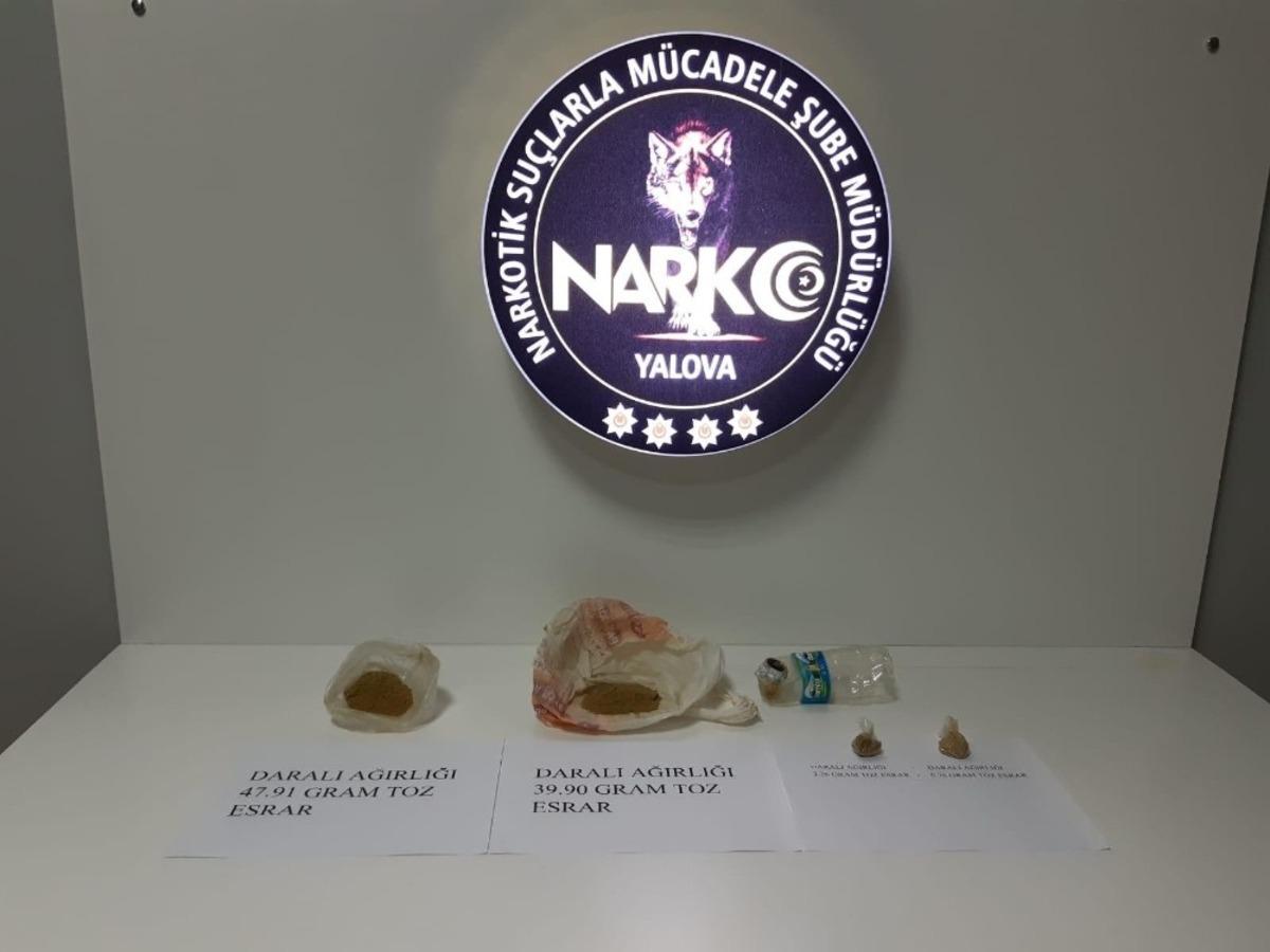 Yalova&rsquo;da şok uyuşturucu operasyonları: 192 g&ouml;zaltı