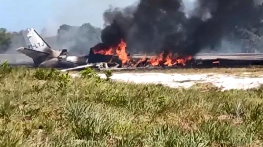 Brezilya’da özel jet düştü: 1 ölü, 9 yaralı