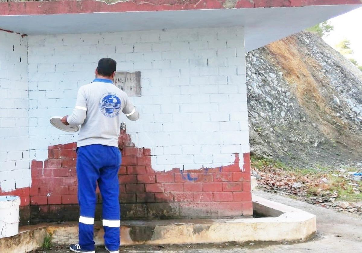 &Ccedil;amlıyayla&rsquo;daki &ccedil;eşmeler bakımdan ge&ccedil;irildi