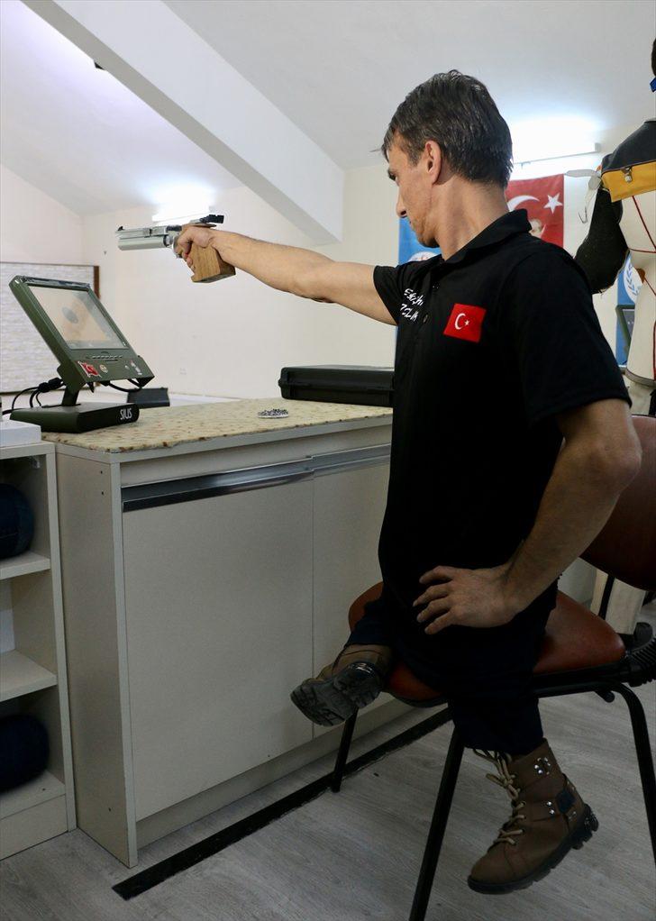 Bedensel engelli memurun atıcılık tutkusu G1