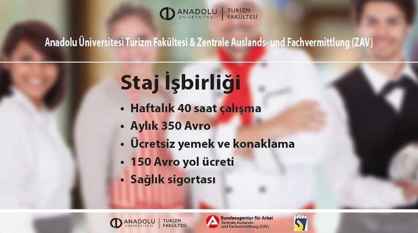 Anadolu &Uuml;niversitesi Turizm Fak&uuml;ltesi&rsquo;nden Almanya&rsquo;da staj imk&acirc;nı