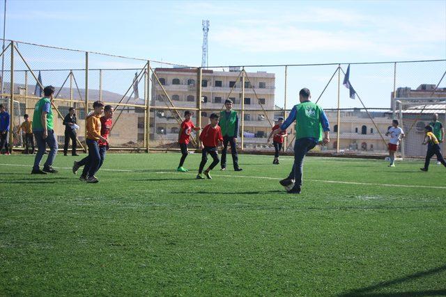 Afrin’de yetimler için futbol etkinliği<br />
