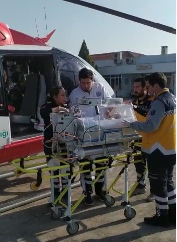 Helikopter ambulans 6 günlük bebek için havalandı Balıkesir Haberleri