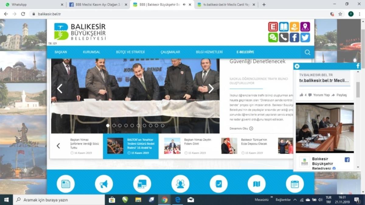 Balıkesir B&uuml;y&uuml;kşehir Belediye Meclisi canlı yayında