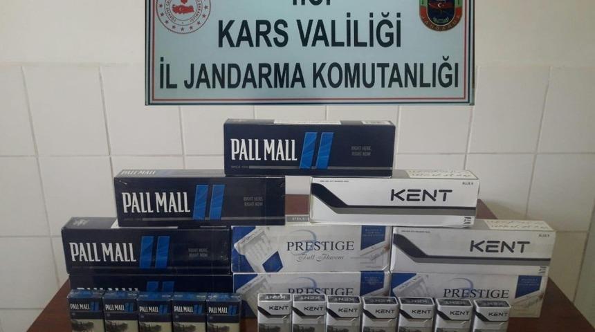 Kars&rsquo;ta ka&ccedil;ak sigara ele ge&ccedil;irildi