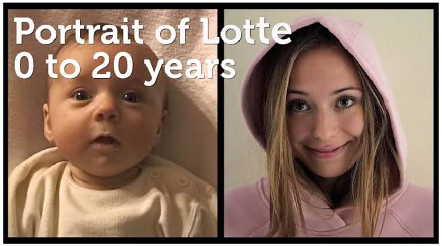 Bir sanatçı, 20 yıl boyunca kızını kayda aldı! İşte o kolaj... 