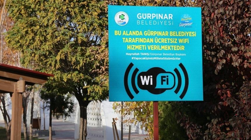 G&uuml;rpınar&rsquo;da &uuml;cretsiz Wi-Fi hizmetinden 2 bin kişi faydalandı