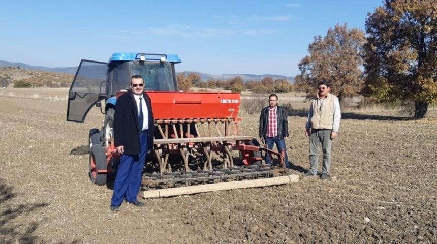 Tavşanlı&rsquo;da Macar fiği ekimi