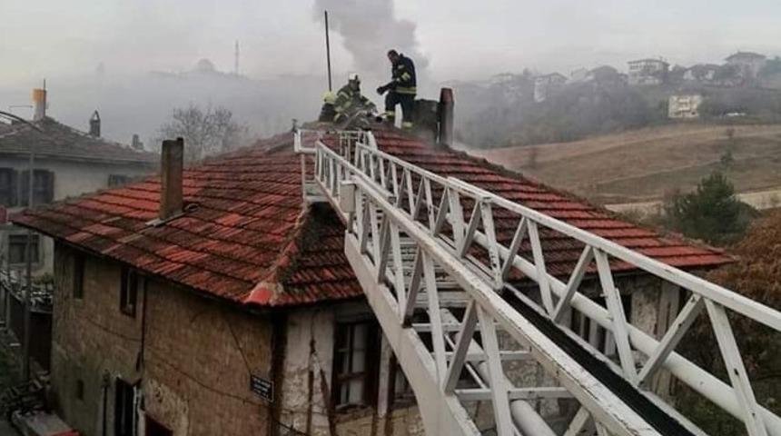 Safranbolu&rsquo;da baca yangını korkuttu