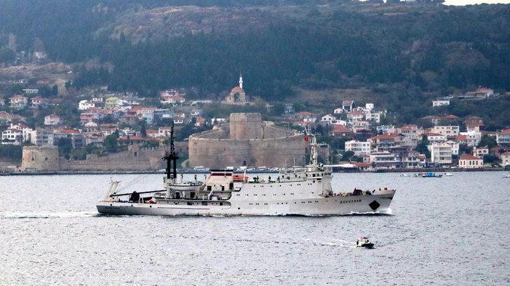 Rus araştırma ve istihbarat gemisi, Çanakkale Boğazı'ndan geçti G2