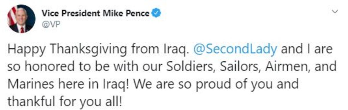 Mike Pence&rsquo;ten s&uuml;rpriz Irak ziyareti