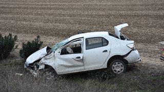 Tekirdağ'da otomobil devrildi: 3 yaralı