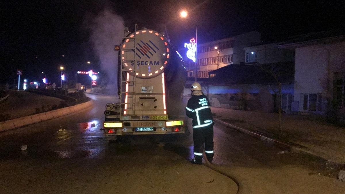 Tankerde meydana gelen patlamada yaralanan s&uuml;r&uuml;c&uuml; tedavi altına alındı