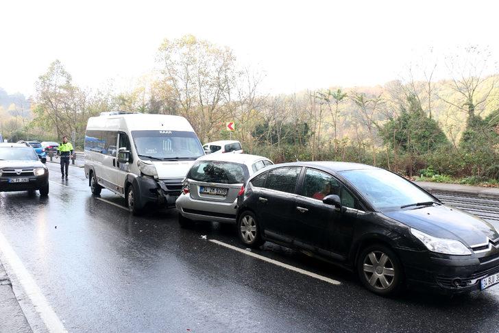 Sarıyer'de zincirleme kaza! 8 araç birbirine girdi G2