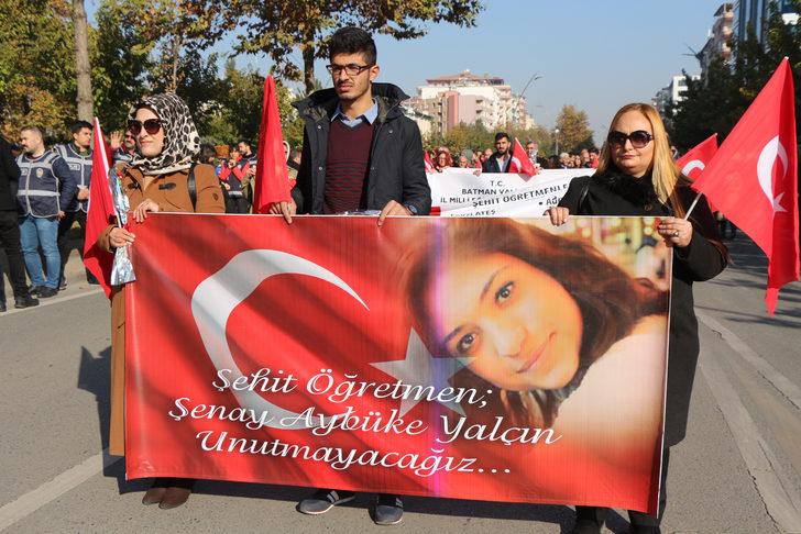 Batman'da öğretmenler, şehit meslektaşları için yürüdü G4